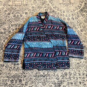Vintage Adini Indian Block Print Quilted Jacket